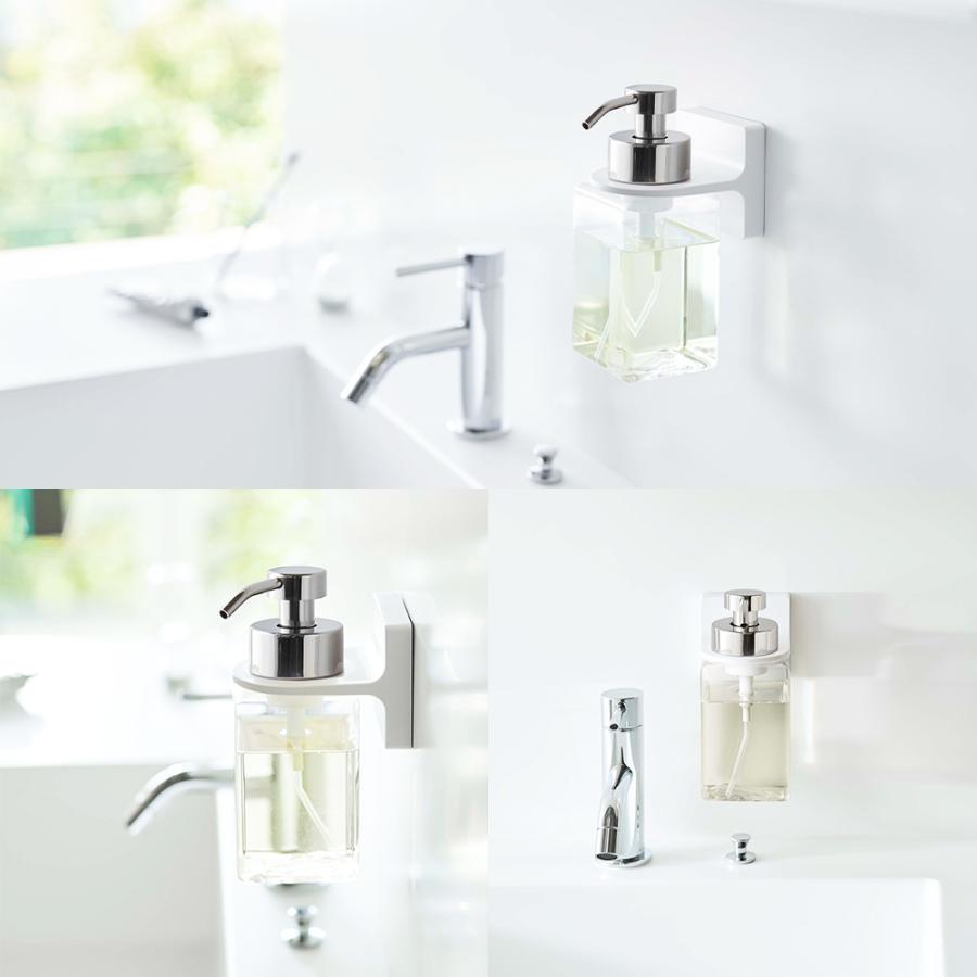 山崎実業 tower フィルムフック ディスペンサー ホルダー 泡 タイプ タワー ボトルホルダー ハンドソープ 洗面台 洗面所 アルコール 壁面収納 浮かせる 空中収納 | tower | 07