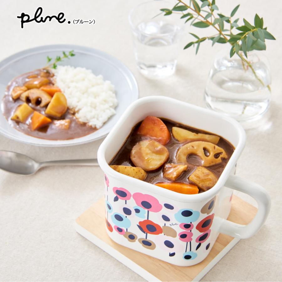 ホーロー マルチスクエア 味噌ポット 4点セット Plune. 保存容器 味噌ポット ホーロー マルチスクエアポット