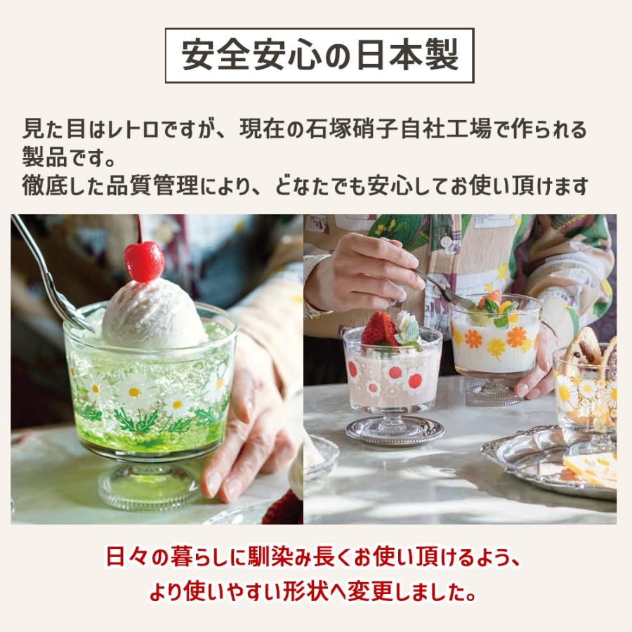 ADERIA アデリアレトロ 脚付き デザート 深型 ガラス 皿 プレート