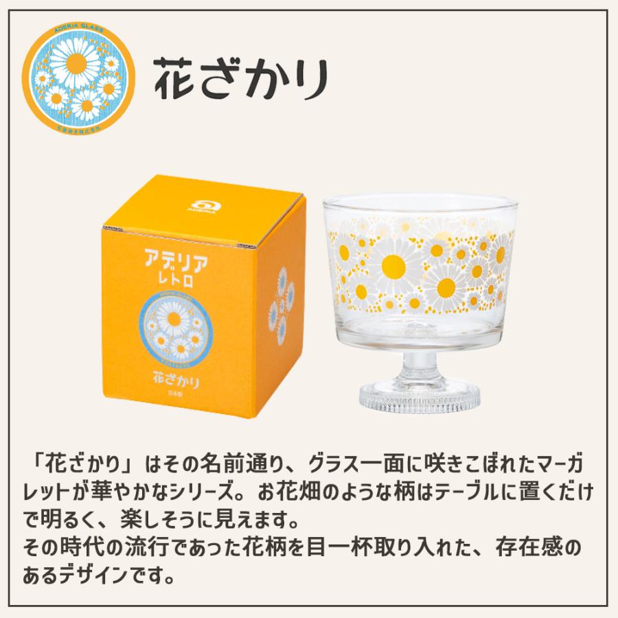 ADERIA アデリアレトロ 脚付き デザート 深型 ガラス 皿 プレート