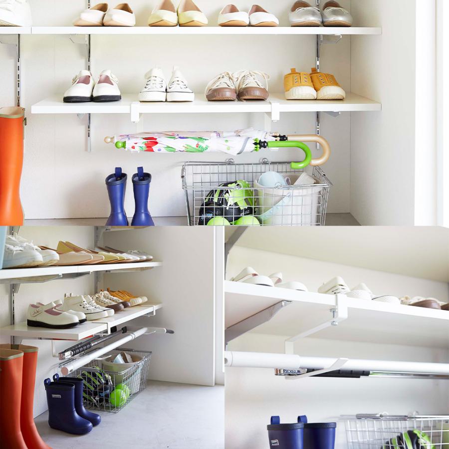 山崎実業 tower 浮かせる 長物 ハンガー タワー 2個組 掃除用具 ほうき 傘 バット 空気入れ 棚下 玄関 収納 下駄箱 | tower | 06