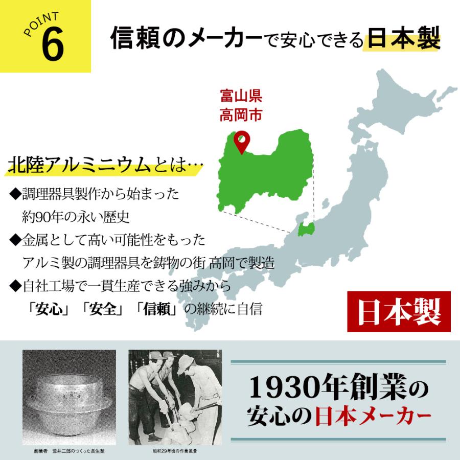 フライパン ガス火 ガス火専用  IH不可 日本製 センレンキャストFAN 26cm アルミ製 フライパン アルミ 北陸アルミニウム　北陸アルミ | 北陸アルミニウム | 06