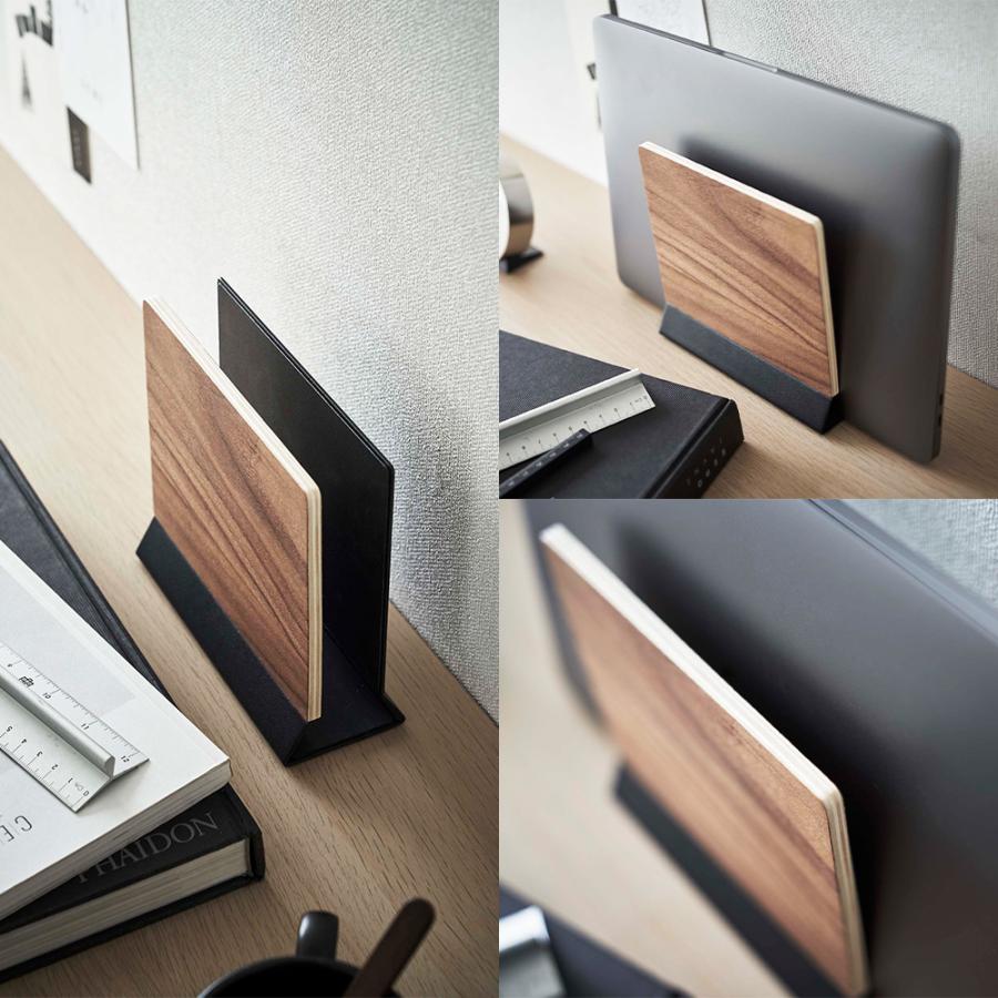 山崎実業 RIN スリム ノートパソコンスタンド リン タブレットスタンド パソコン立て 収納 立てかけ ラップトップ 整理 デスク周り 木目 テレワーク | RIN（山崎実業） | 06