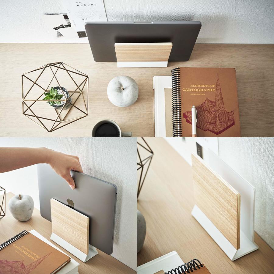 山崎実業 RIN スリム ノートパソコンスタンド リン タブレットスタンド パソコン立て 収納 立てかけ ラップトップ 整理 デスク周り 木目 テレワーク | RIN（山崎実業） | 07