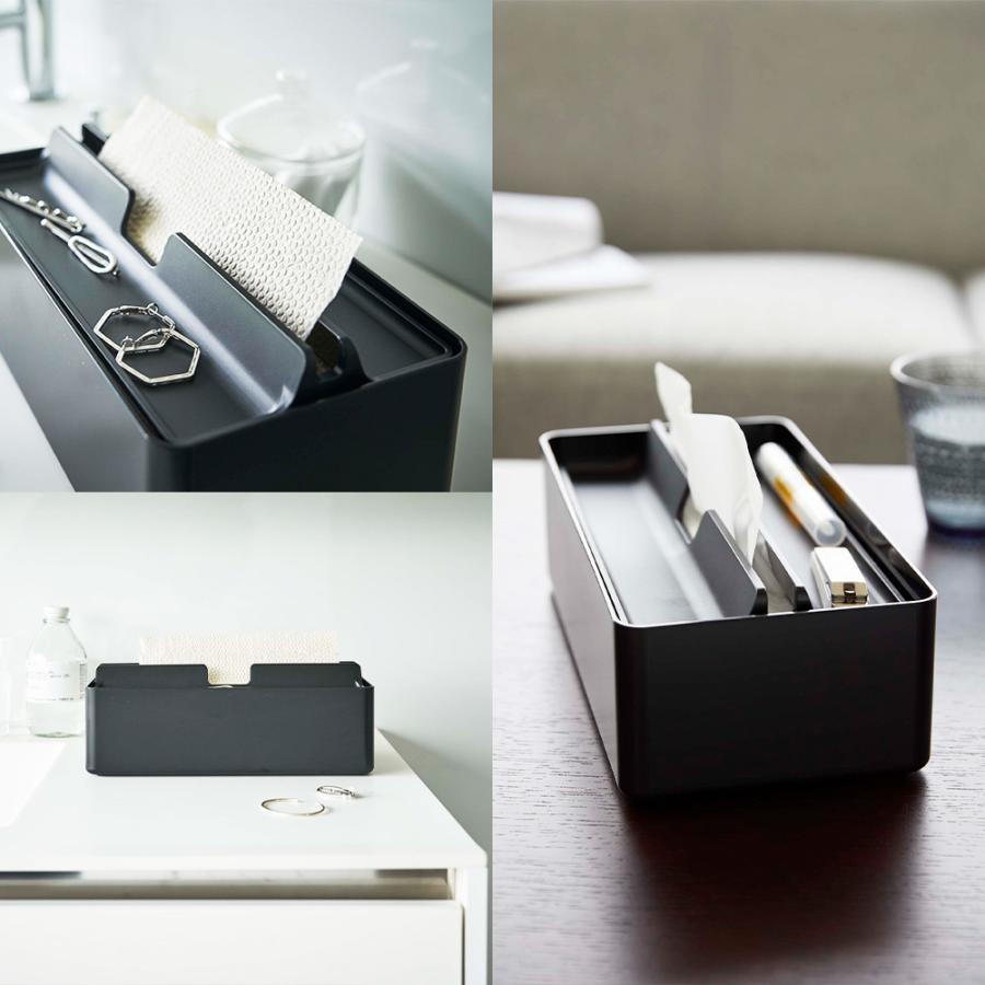 山崎実業 tower トレー 蓋付き ペーパータオルケース タワー ティッシュケース 小物収納 箱ティッシュ ソフトパック ペーパータオル | tower | 07