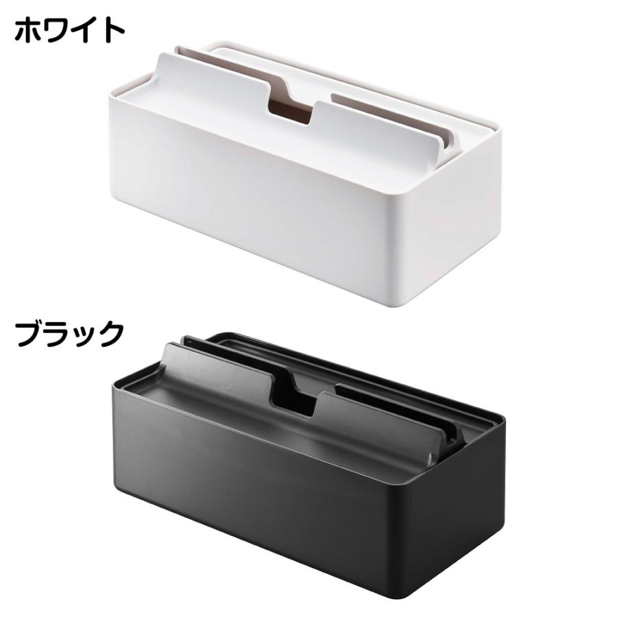 山崎実業 tower トレー 蓋付き ペーパータオルケース タワー ティッシュケース 小物収納 箱ティッシュ ソフトパック ペーパータオル | tower | 08