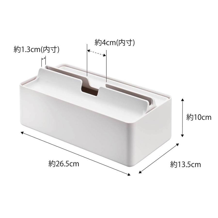 山崎実業 tower トレー 蓋付き ペーパータオルケース タワー ティッシュケース 小物収納 箱ティッシュ ソフトパック ペーパータオル | tower | 09