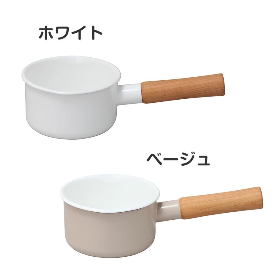 野田琺瑯 ミルクパン 12cm 鍋 クルール 片手鍋 小鍋 nodahoro ホーロー鍋 琺瑯 琺瑯鍋 日本製 | 野田琺瑯 | 03