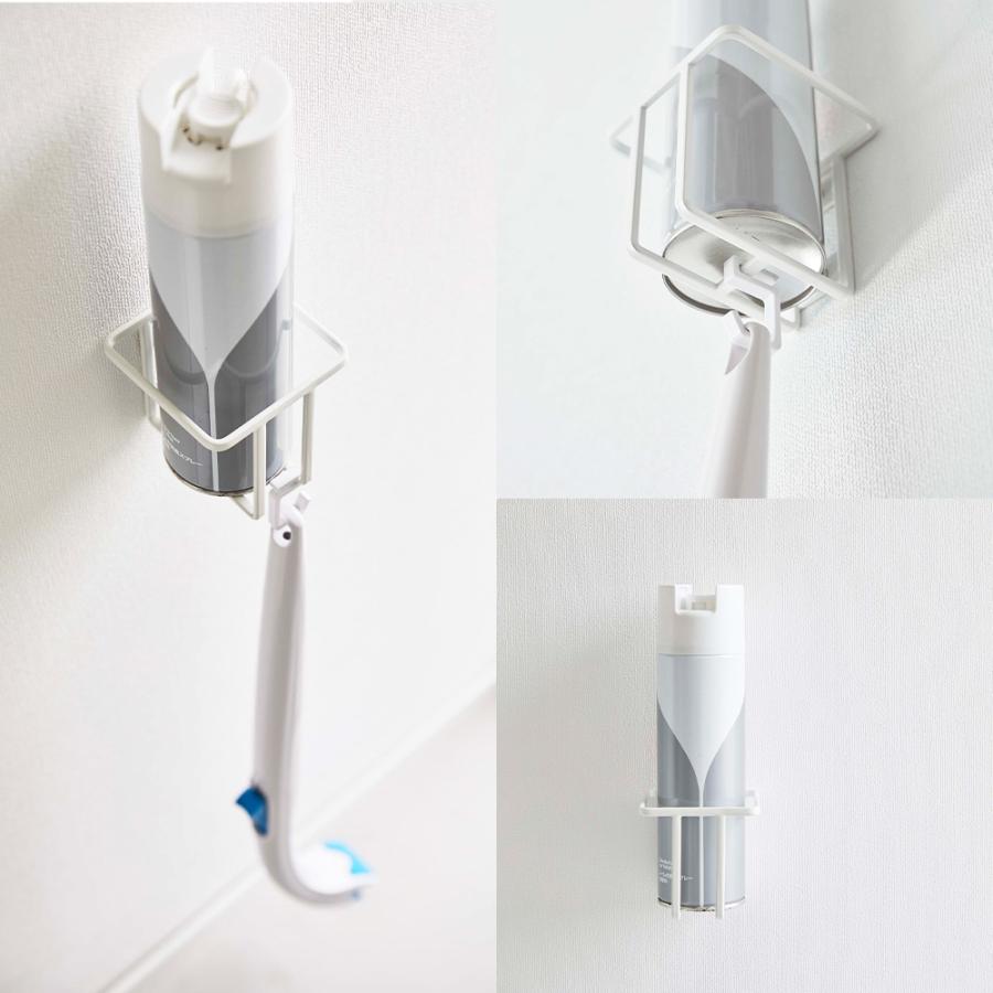 山崎実業 tower ウォールスプレーボトルホルダー タワー トイレ収納 トイレスプレー 消臭剤 ブラシ 引っ掛け | tower | 06