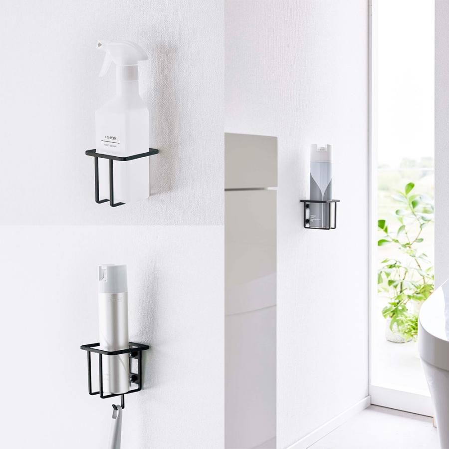 山崎実業 tower ウォールスプレーボトルホルダー タワー トイレ収納 トイレスプレー 消臭剤 ブラシ 引っ掛け | tower | 07