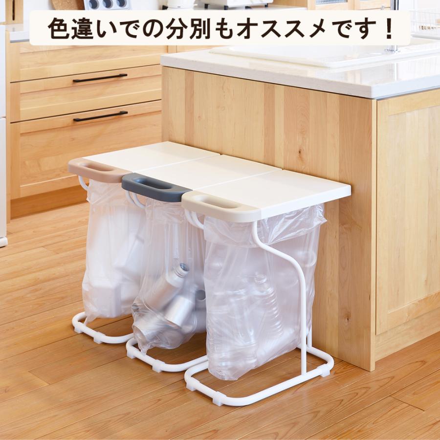 ゴミ箱 フタ付き 分別ゴミ袋ホルダー 30L/45L 兼用 ごみ箱 天板付き  ゴミ袋スタンド ゴミ袋ホルダー リサイクルスタンドfillete フィレッテ | be worth style | 10