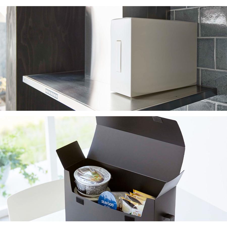 山崎実業 tower レンジフード フィルター 収納ケース タワー 収納ボックス 蓋付き 取っ手付き シンプル 隙間収納 ストック収納 キッチン収納 | tower | 07