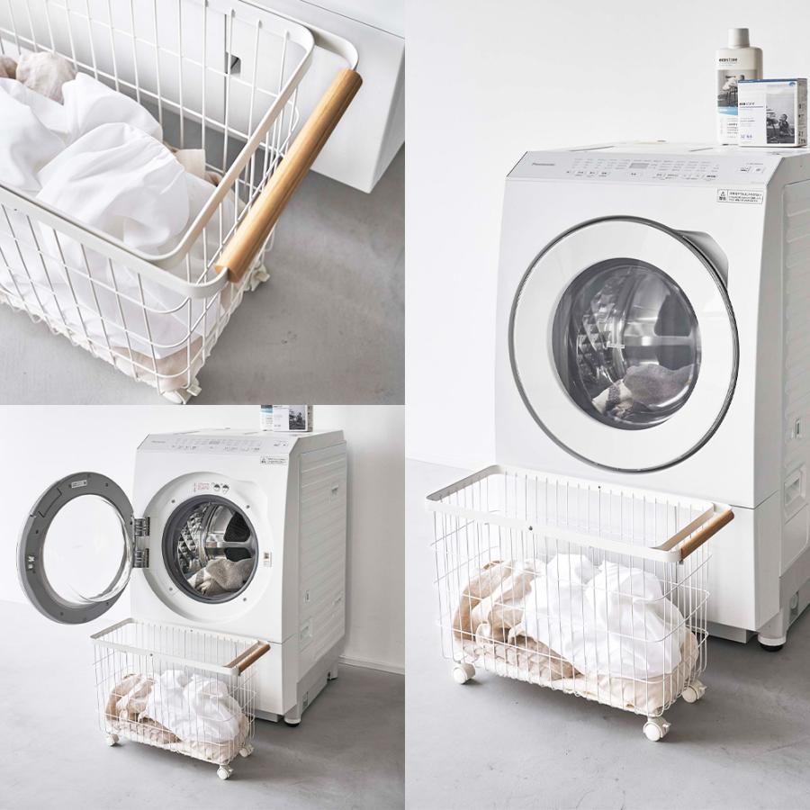 山崎実業 tosca ランドリーバスケット トスカ キャスター付き ワイド&ロー 洗濯かご 洗濯カゴ ランドリー バスケット ランドリーボックス 返品不可 | tosca（山崎実業） | 06