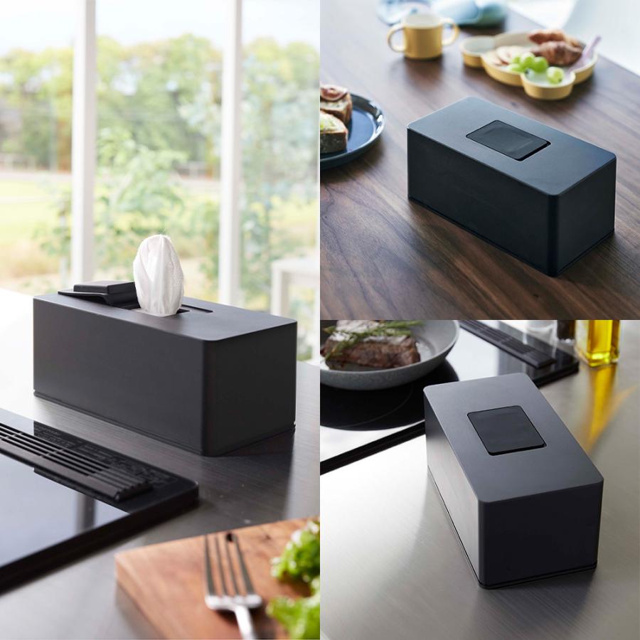 山崎実業 tower 住居用 ウェットクリーナーシート ＆ おしり拭き ケース タワー ウェットティッシュ ウエットシート ケース ボックス 収納 大容量 掃除 | tower | 07