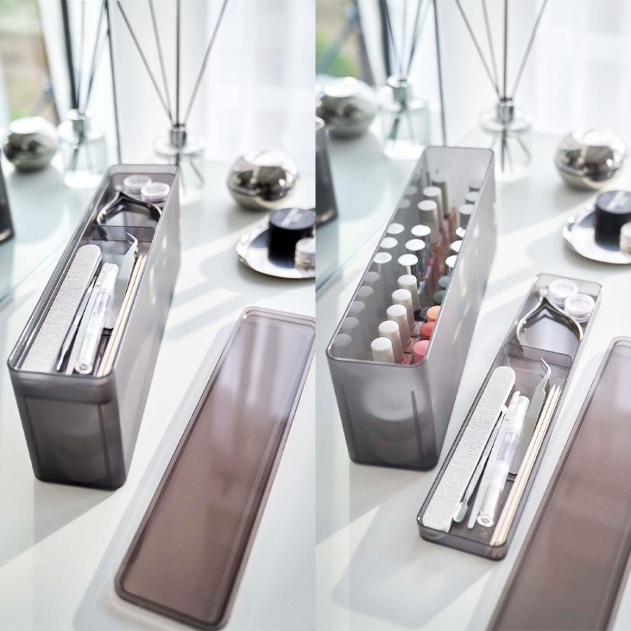 山崎実業 tower ネイル収納ケース タワー マニュキュア パーツ 爪 やすり ヤスリ ネイルファイル ニッパー ピンセット ネイルケア フタ付き | tower | 07