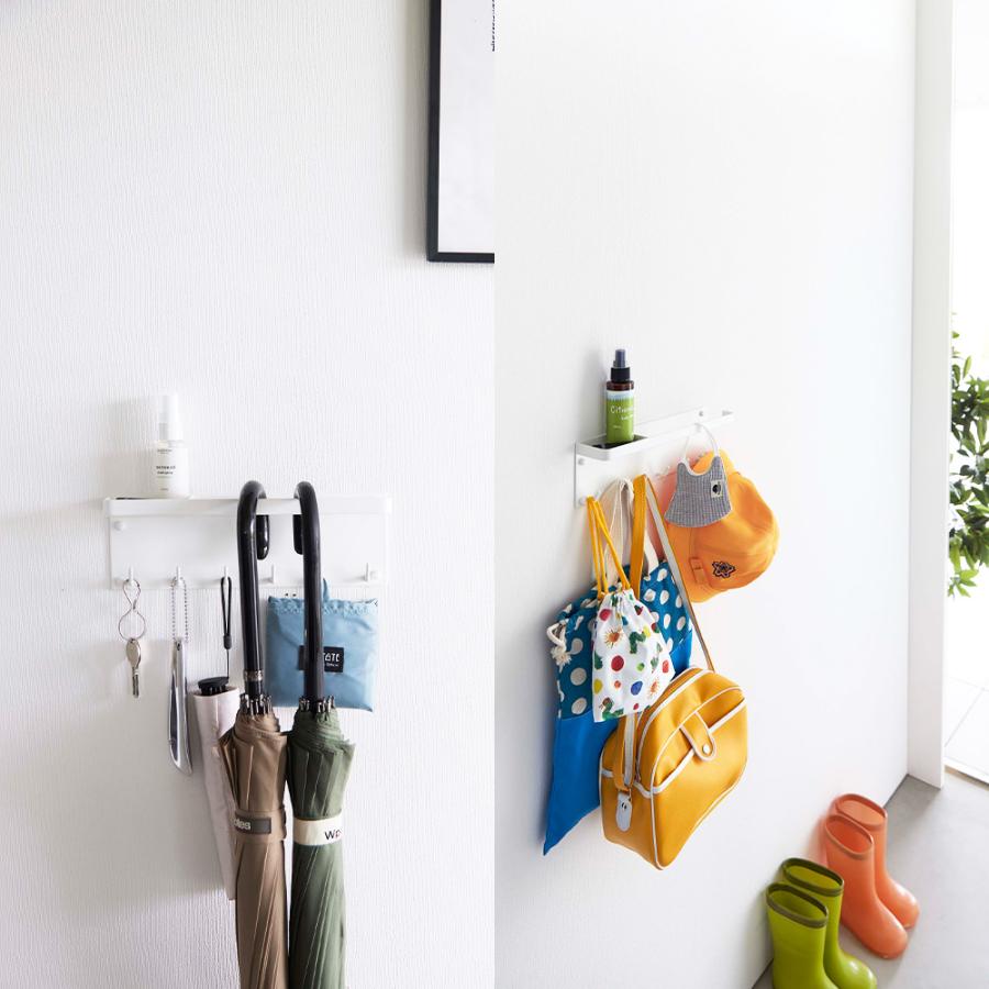 山崎実業 tower 石こうボード壁対応 トレー付き アンブレラホルダー タワー 傘立て 玄関 ハンガー フック 収納 傘 傘置き 壁付け 玄関収納 | tower | 06