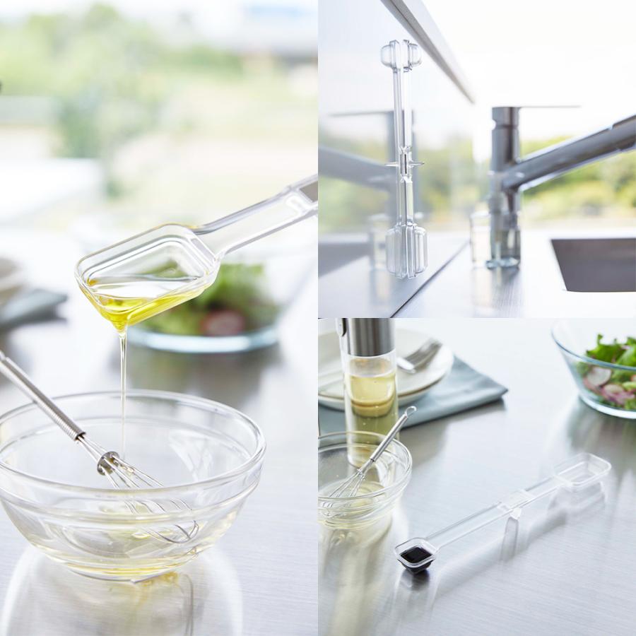 山崎実業 tower マグネット 計量スプーン タワー 計量 スプーン 大さじ 小さじ 大匙 小匙 一体型 メジャースプーン 透明 段差 メモリ 目盛り | tower | 06