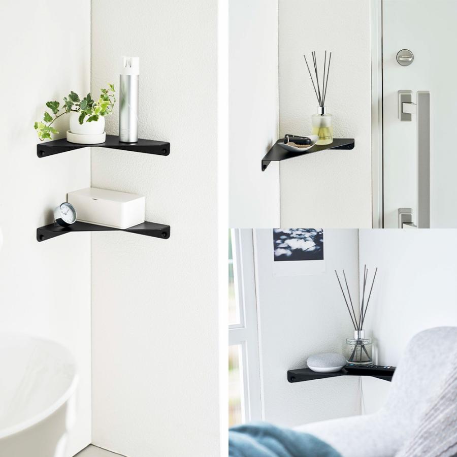 山崎実業 tower 石こうボード壁対応 コーナーシェルフ タワー コーナーラック 棚 シェルフ 壁面収納 ラック ウォールシェルフ ディスプレイ 壁 四隅 | tower | 07