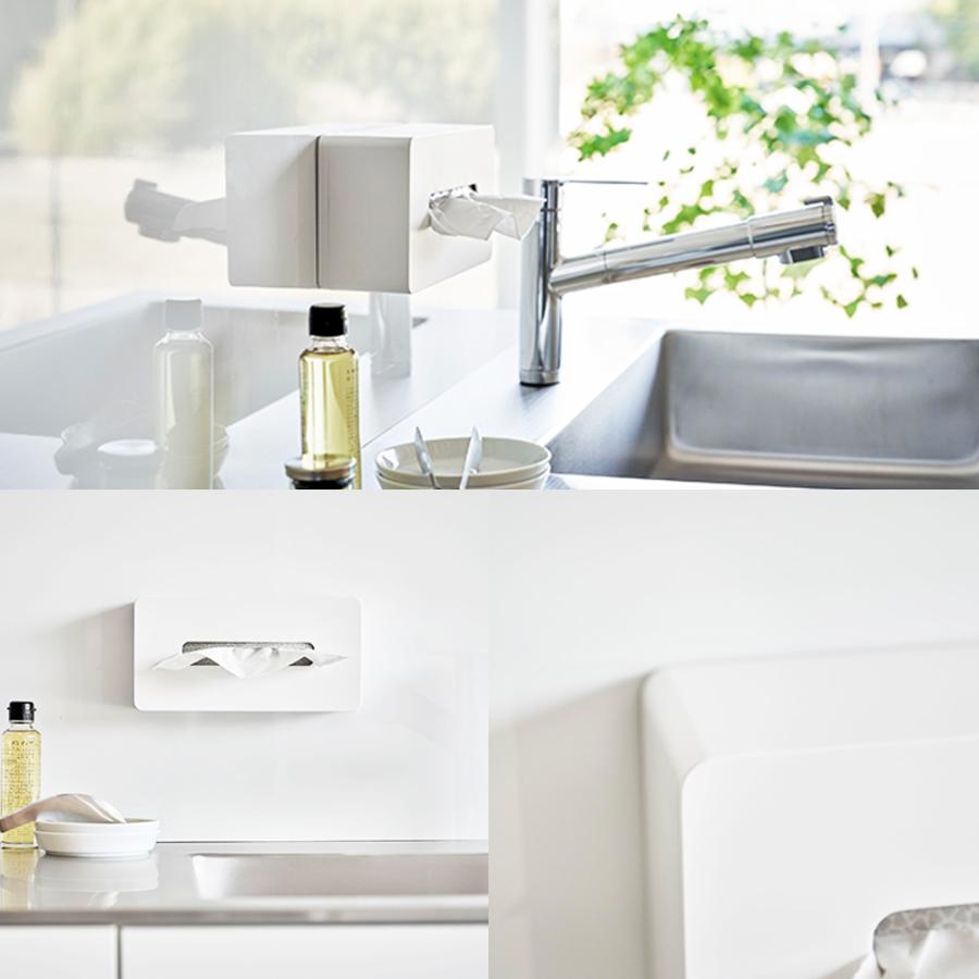 山崎実業 tower フィルムフック ティッシュケース タワー レギュラーサイズ カバー ペーパーホルダー ティッシュボックス 浮かせる | tower | 06