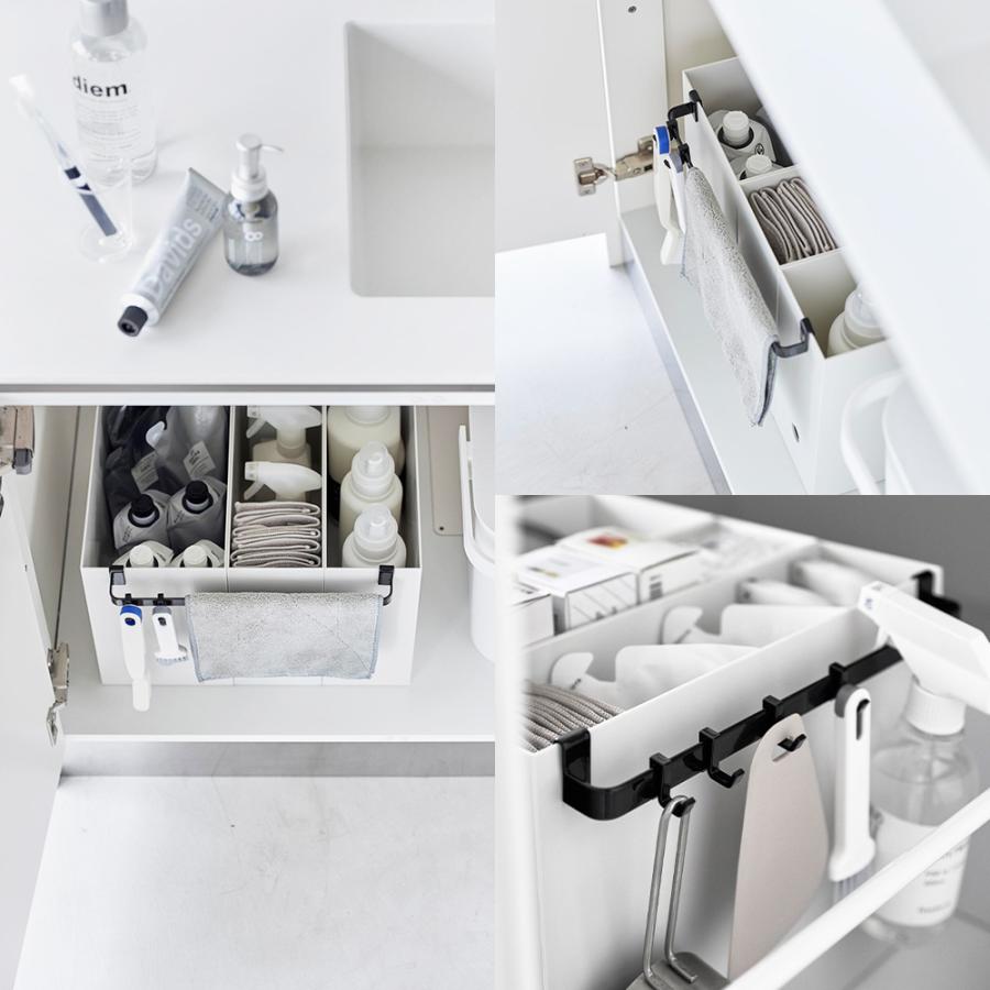 山崎実業 tower ファイルケース 取り付け 引っ掛け収納バー タワー 収納 フック シンク下 洗面台下 吊り下げ 収納ハンガー ごみ袋ホルダー |  | 07