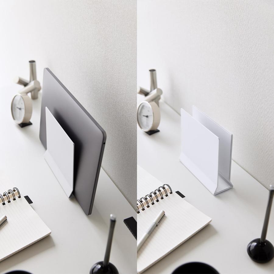 山崎実業 tower スリム ノートパソコンスタンド タワー タブレット 収納 立てかけ ラップトップ 整理 デスク周り 木目 テレワーク ノートPC | tower | 06