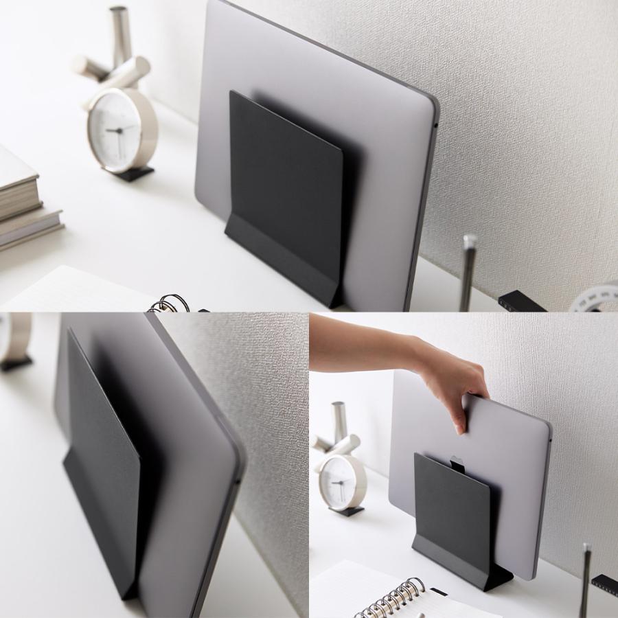 山崎実業 tower スリム ノートパソコンスタンド タワー タブレット 収納 立てかけ ラップトップ 整理 デスク周り 木目 テレワーク ノートPC | tower | 07