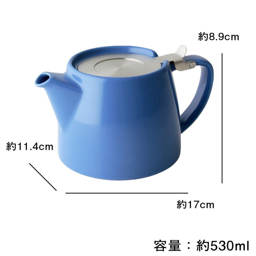 ティーポット 530ml スタンプティーポット おしゃれ 陶器紅茶ポット 急須 ポット 茶こし付 茶こし付き 片手 ハンドル付き フォーライフ 正規輸入 | FORLIFE JAPAN | 21