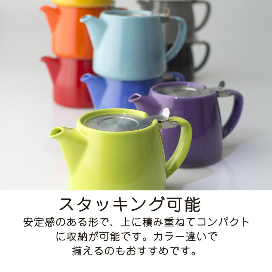 ティーポット 530ml スタンプティーポット おしゃれ 陶器紅茶ポット 急須 ポット 茶こし付 茶こし付き 片手 ハンドル付き フォーライフ 正規輸入 | FORLIFE JAPAN | 17