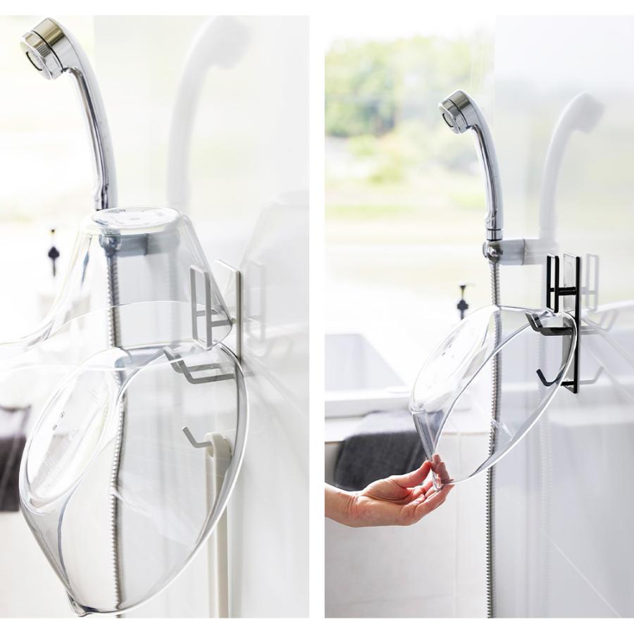 山崎実業 tower マグネット バスルーム 手おけ & 湯おけ ホルダー タワー お風呂 洗面器 収納 湯桶 バスボウル フック 引っ掛け 壁掛け 磁石 | tower | 07