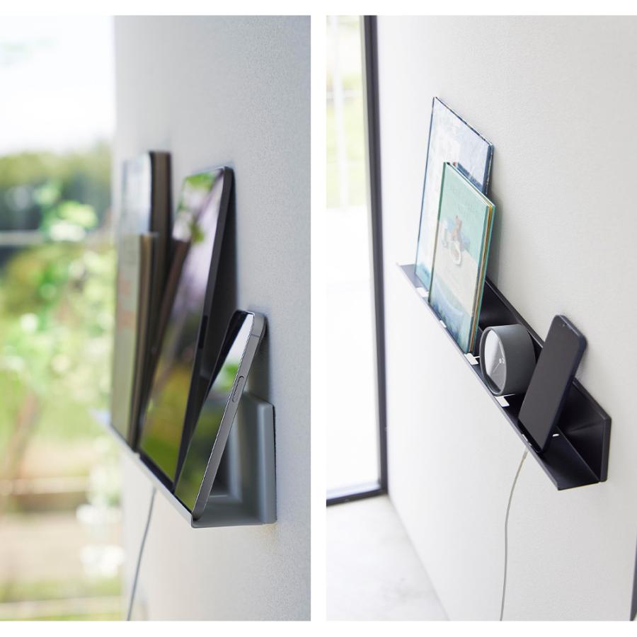 jajio　ウォールシェルフ　3点セット tower 山崎実業 石こうボード壁対応 タブレット & ブック棚 タワー