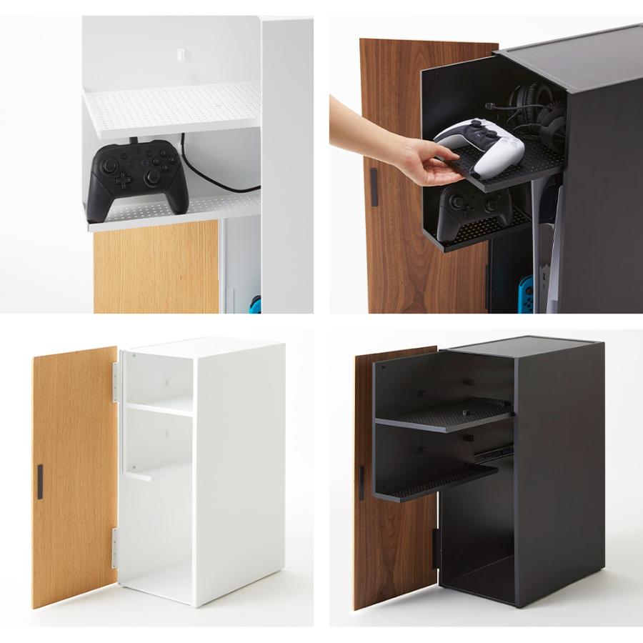 tower 山崎実業 ゲーム機収納ラック タワー ルーター収納 テレビゲーム