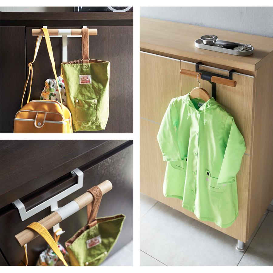 山崎実業 RIN 下駄箱扉 ランドセル & リュックハンガー リン 玄関収納 カバン掛け ラック カバン 鞄 扉 ドア フック 小物 子供部屋 通学 | RIN（山崎実業） | 07