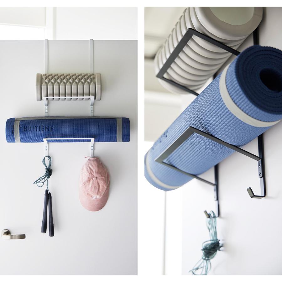山崎実業 tower フィットネスグッズ収納ハンガー タワー ドアハンガー ヨガマット 収納 ドアフック 壁面収納 扉 引っ掛け トレーニンググッズ | tower | 06