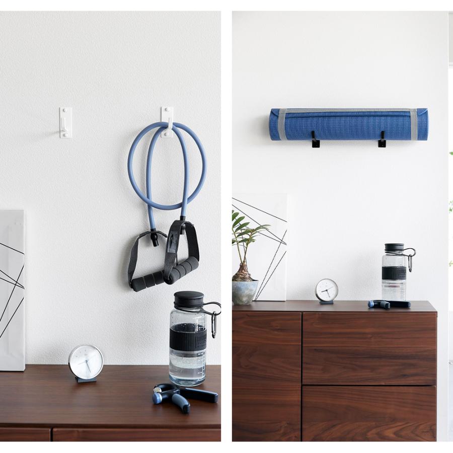 山崎実業 tower 石こうボード壁対応 ウォールヨガマットハンガー タワー 収納 壁面収納 フィットネス エクササイズ ジム用品 壁付け | tower | 07