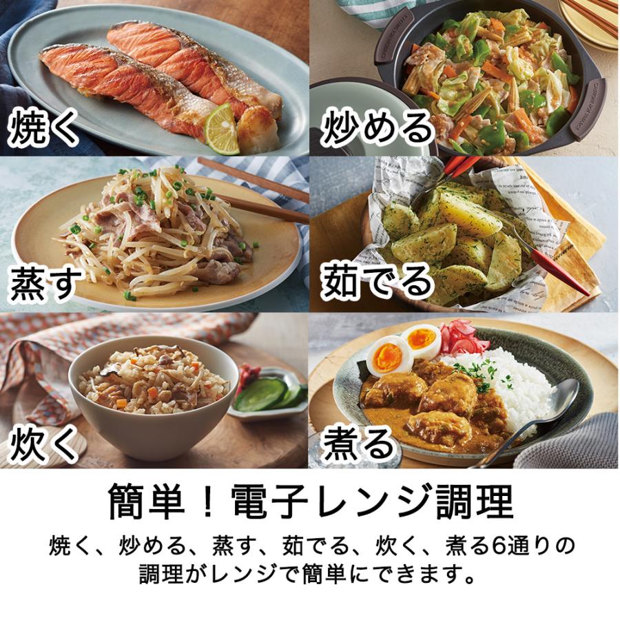 グリルパン トフィー 電子レンジ用グリルパン グリルパン フタ付き レンジで焼き魚  レシピ付き レンジ調理 おしゃれ Toffy ラドンナ ギフト 耐熱皿 | Toffy | 05