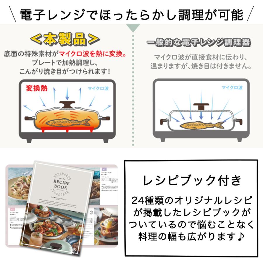 グリルパン トフィー 電子レンジ用グリルパン グリルパン フタ付き レンジで焼き魚  レシピ付き レンジ調理 おしゃれ Toffy ラドンナ ギフト 耐熱皿 | Toffy | 07