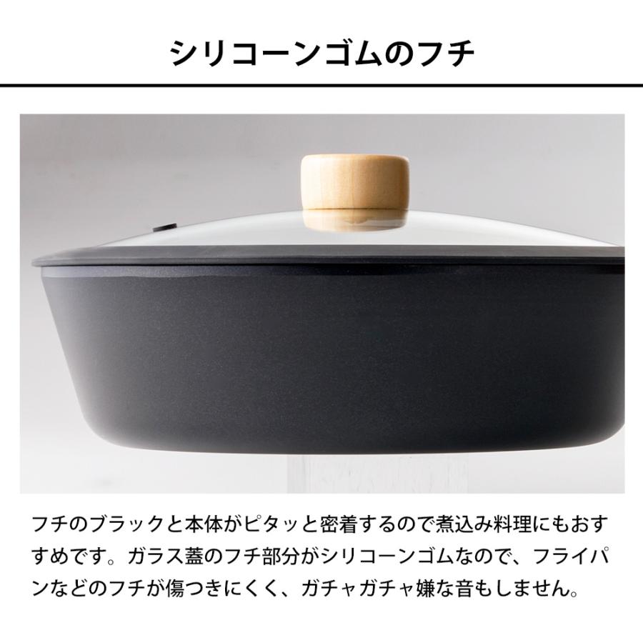 apide フライパン蓋 フタ 28cm ガラス蓋 シリコーンリッド ふた apide フライパン蓋 フタ 28cm ガラス蓋 シリコーンリッド ふた