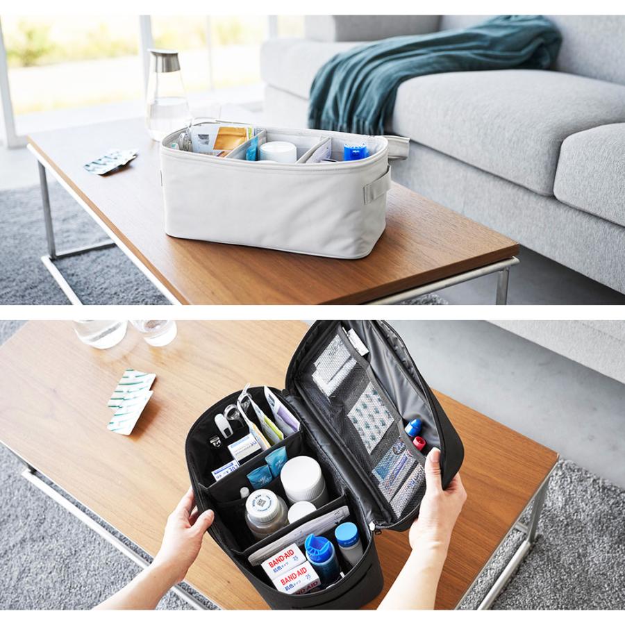山崎実業 tower 救急バッグ タワー 仕切り付き 救急箱 裁縫箱 アウトドア メディカルポーチ ファーストエイド 薬箱 小物入れ 大容量 応急手当 | tower | 06