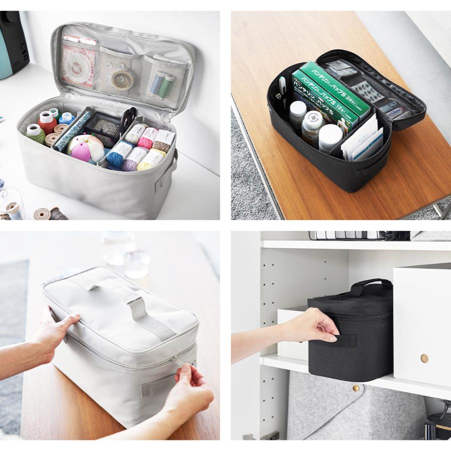 山崎実業 tower 救急バッグ タワー 仕切り付き 救急箱 裁縫箱 アウトドア メディカルポーチ ファーストエイド 薬箱 小物入れ 大容量 応急手当 | tower | 07