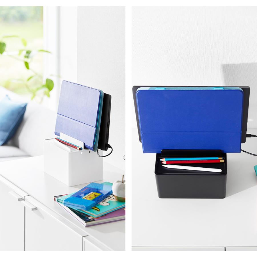 山崎実業 tower 充電ステーション タワー 充電 ガジェット スタンド ドック スマホ タブレット スマートウォッチ iPhone iPad Apple Watch 電源タップ | tower | 06