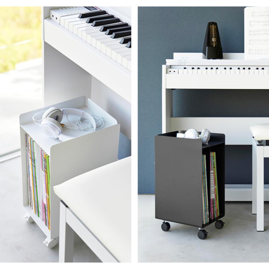 tower 山崎実業 ピアノ下楽譜収納ワゴン タワー 楽譜 幅20cm ピアノ