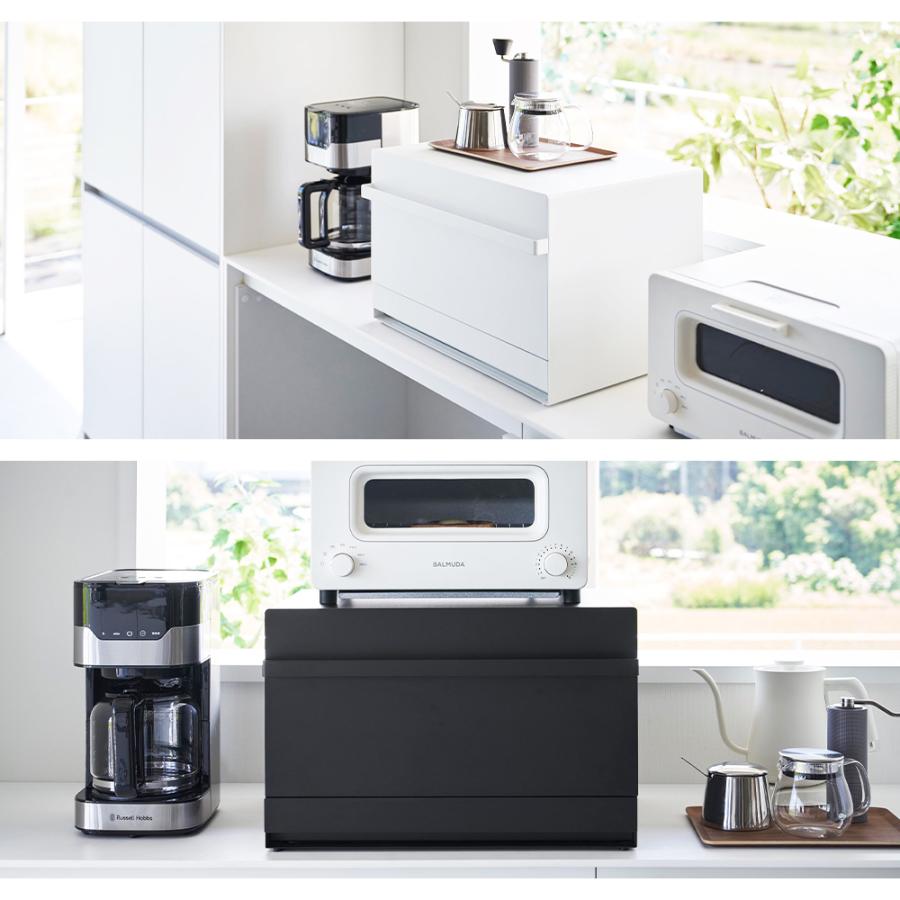 山崎実業 tower ブレッドケース タワー 引き出し型 2段 ブレッドボックス ドロワー パンケース 調味 ラップ トースター ラック キッチン収納 | tower | 06