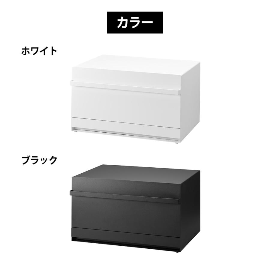 山崎実業 tower ブレッドケース タワー 引き出し型 2段 ブレッドボックス ドロワー パンケース 調味 ラップ トースター ラック キッチン収納 | tower | 08