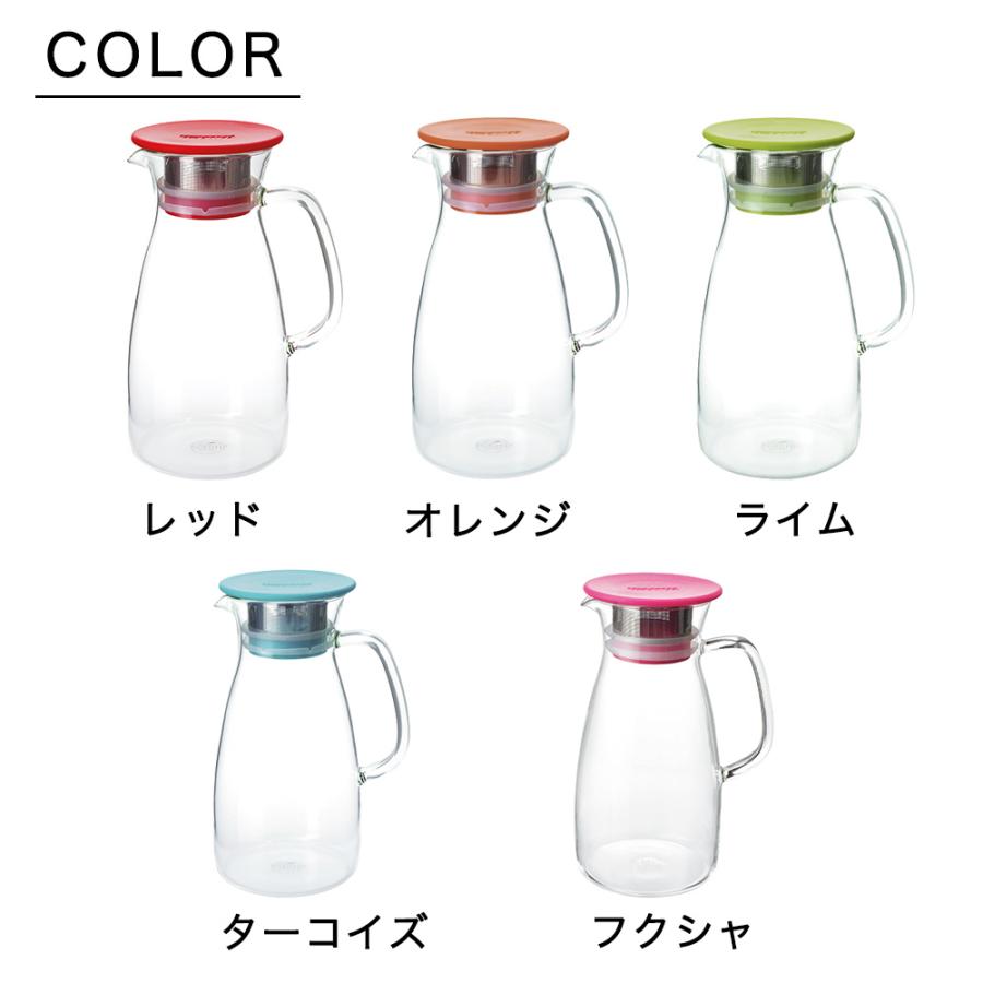 冷水筒 ピッチャー 1L ミストアイスティージャグ ガラス  麦茶ポット ジャグ 水さし アイスティー 冷水ポット ガラス製 耐熱ガラス 熱湯  茶こし | FORLIFE JAPAN | 12