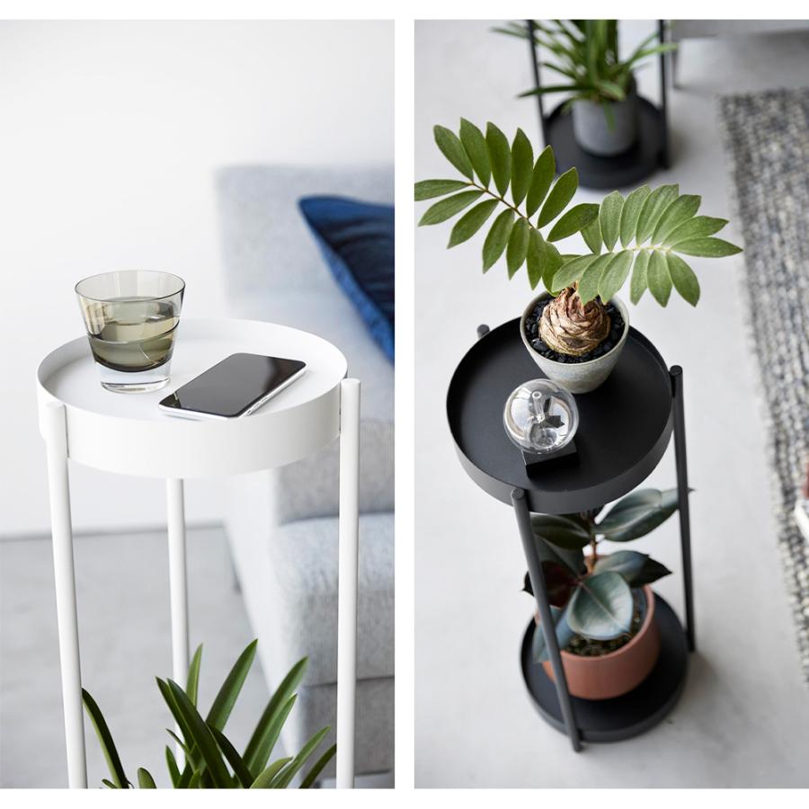 山崎実業 tower キャスター付きプランタースタンド タワー 2段 フラワースタンド 園芸ラック ガーデンラック 鉢皿 トレイ 鉢植え台 観葉植物 | tower | 07