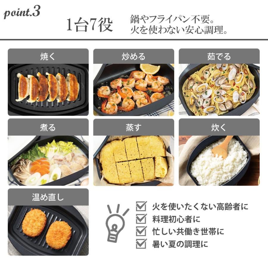 グリルパン 電子レンジ フタ付き パリージュ レンジパン L 深型 蓋付き 魚焼き器 角型 焼き目 レンジ専用 食洗機対応 レシピ付き 和平フレイズ | 和平フレイズ | 05