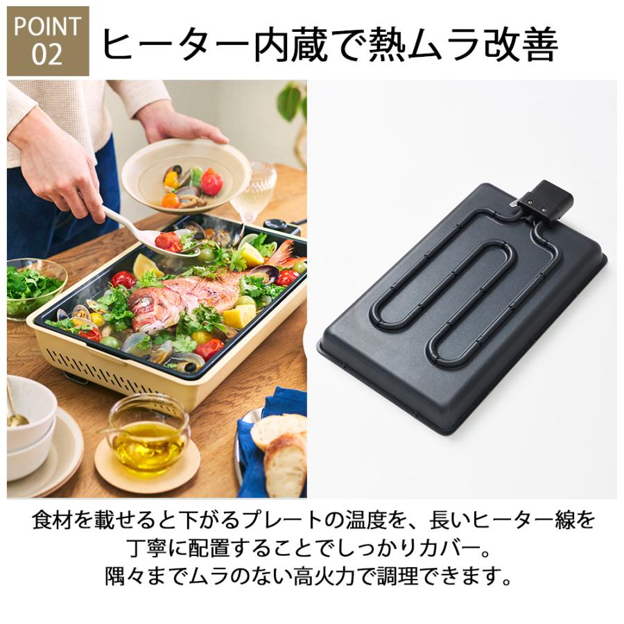 フラットホットプレート BRUNO（ブルーノ） フラットホットプレート ホットプレート 防滴 薄型