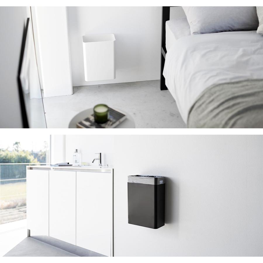 山崎実業 tower ウォールトラッシュカン タワー 7L 石こうボード壁対応 ゴミ箱 フタなし 角型 浮かせる シンプル 木ネジ 持ち手付き 壁掛け | tower | 06