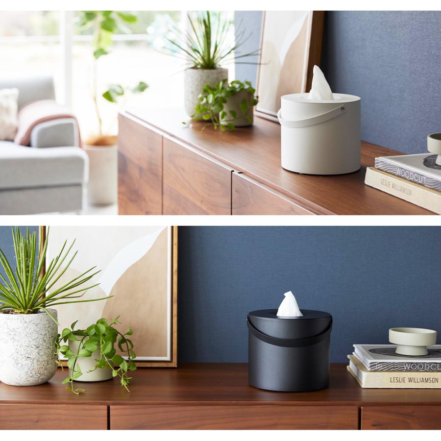 山崎実業 tower ハンドル付きティッシュケース タワー ティッシュボックス 詰め替え 200組 400枚 丸型 円形 円柱 持ち手 取っ手 移動 シンプル | tower | 07