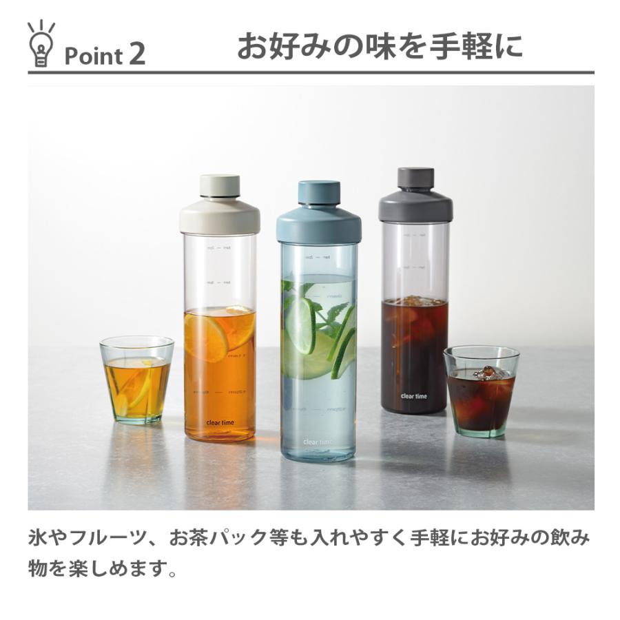 ウォーターボトル タイムマーカー 1L 1.0L 1000ml 時間 メモリ 水筒 クリアタイム エニウェアボトル リマインダーボトル モチベーションボトル 和平フレイズ | 和平フレイズ | 08